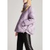 Style Purple Pockets drawstring Casual Winter Duck Down Winter Coats