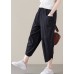 Top Quality Black elastic waist Casual Pants Spring