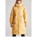 Fashion Yellow hooded Pockets Loose Winter Duck Down Winter Coats