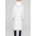 Modern White hooded drawstring fashion Winter Duck Down down coat