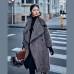 2019 chocolate Wool Coat plus size long coat Fashion Batwing Sleeve maxi coat