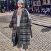 2018 Plaid coat Loose fitting Notched Winter coat Fine double breasted pockets Coats