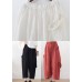 Plus Size Black High waist Pockets Linen Wide Leg Pants Summer